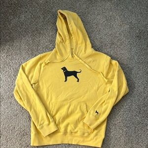 The Black Dog Yellow Hoodie with Black Logo